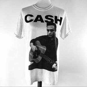 Johnny Cash Distressed Tee Licensed by Crown Manf